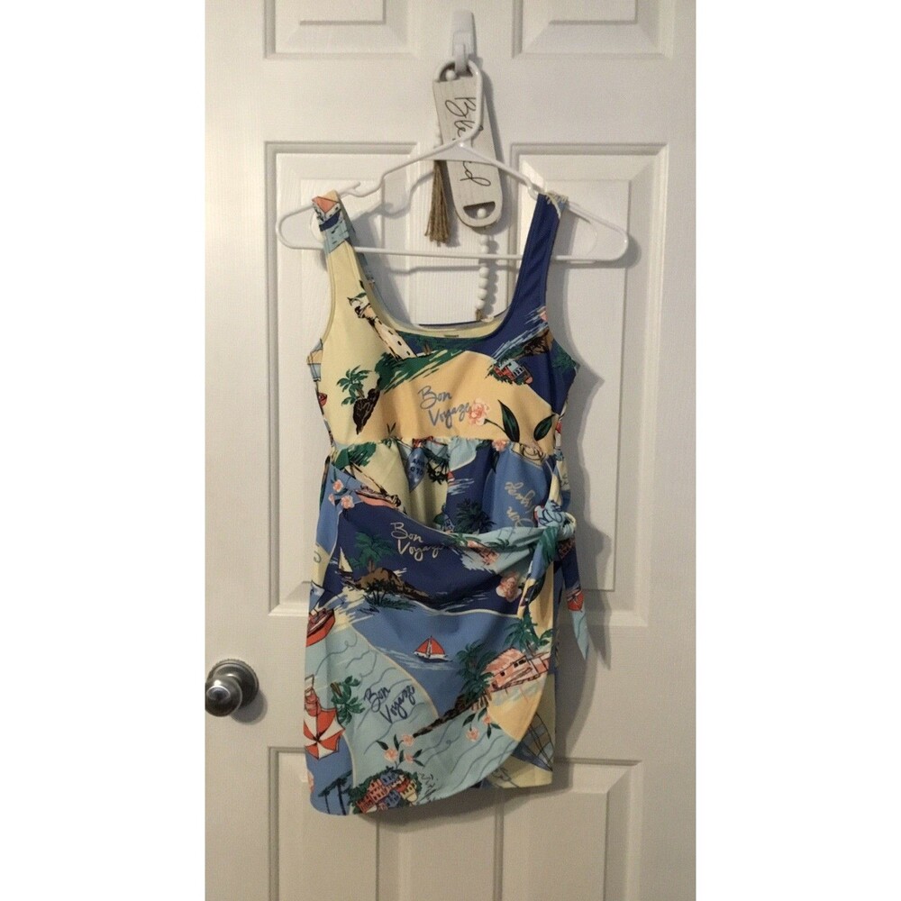 Old Navy Sz XS Womens Bathing Suit One Piece Tie Waist Stretch Swim Beach